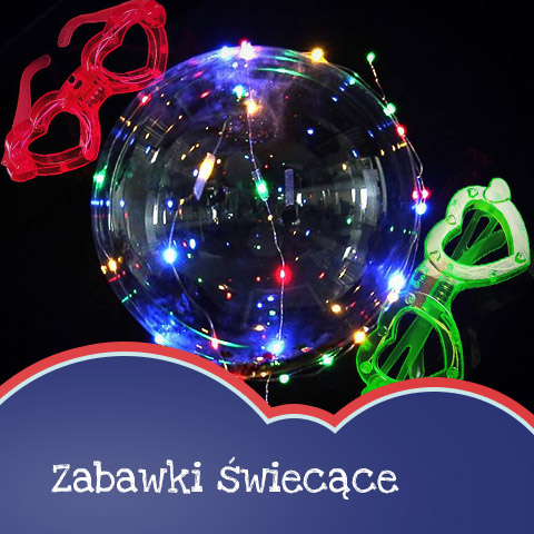 Balony i zabawki świecące